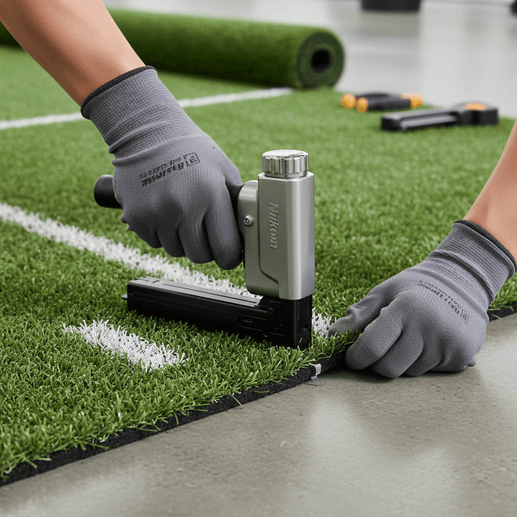 Gym turf installation with proper subfloor preparation — Modern Yardz San Diego